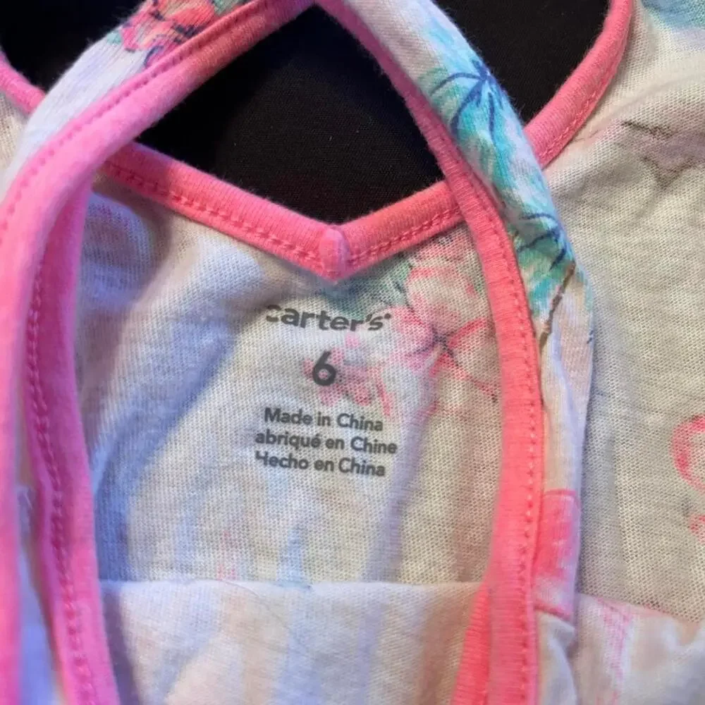 Carters pink and floral dress